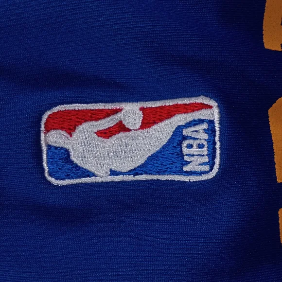 adidas Blue and Yellow Golden State Warriors Kids Jersey - Picture 7 of 12